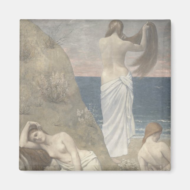 Íman Young Girls by the Seaside por Puvis de Chavannes (Frente)