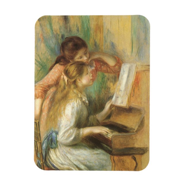 Íman Young Girls in Piano por Pierre Renoir (Vertical)
