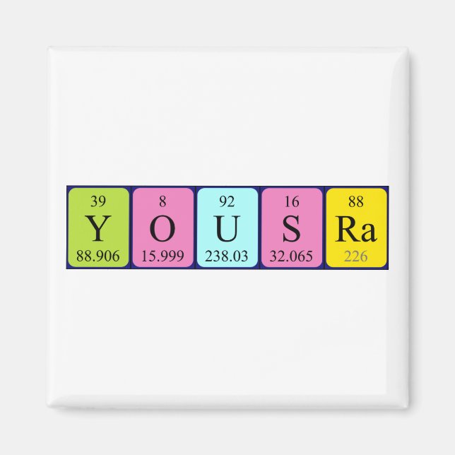 Íman Yousra mesa periódica ímã (Frente)