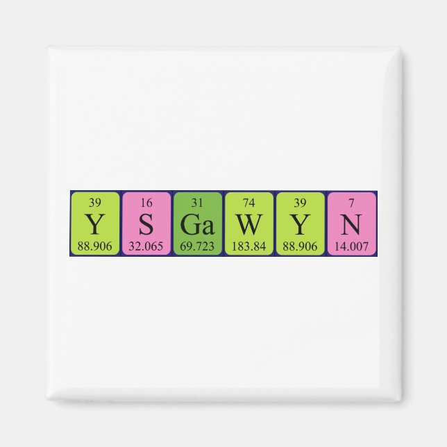 Íman Ysgawyn mesa periódica ímã (Frente)