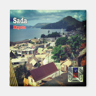 Íman YT - Mayotte - Vista de Sada incluindo Mesquita