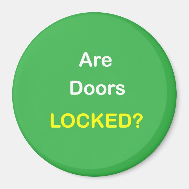 Íman z94 - Lembrete magnético ~ AS PORTAS ESTÃO BLOQUEA (Frente)