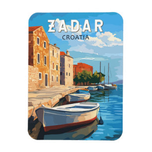 Íman Zadar Croácia Viagem Art Vintage