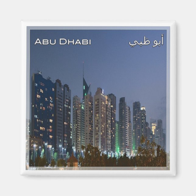 Íman zAE054 ABU DHABI skyline, Emirados Árabes Unidos, (Frente)