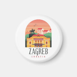 Íman Zagreb Croácia Cityscape Vintage
