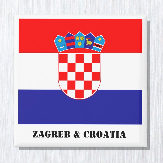 Íman Zagreb & Croácia, Magnet de Bandeira da Croácia (Criador carregado)