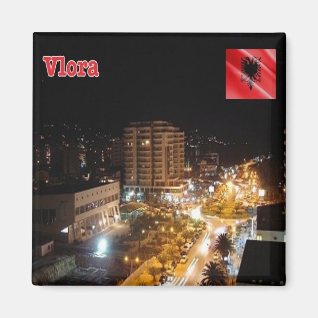 Íman zAL003 VLORË NIGHT Albânia, Fridge (Frente)