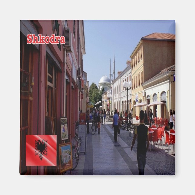 Íman zAL006 SHKODËR centro Albânia, frigorífico (Frente)