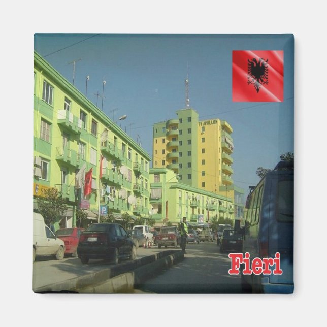 Íman zAL008 FIER Albânia, frigorífico (Frente)