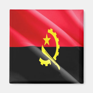 Íman zAO002 ANGOLA WAVING FLAG, África, frigorífico