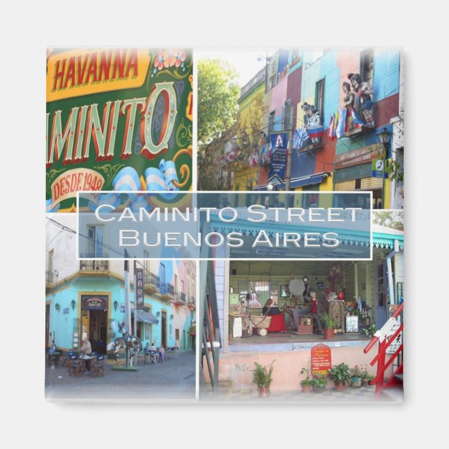 Íman zAR004 BUENOS AIRES, Mosaico, frigorífico (Frente)