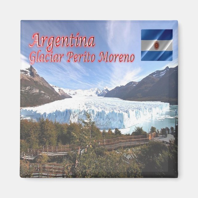 Íman zAR013 PERITO MORENO GLACIER, Papais noeis Cruz, g (Frente)