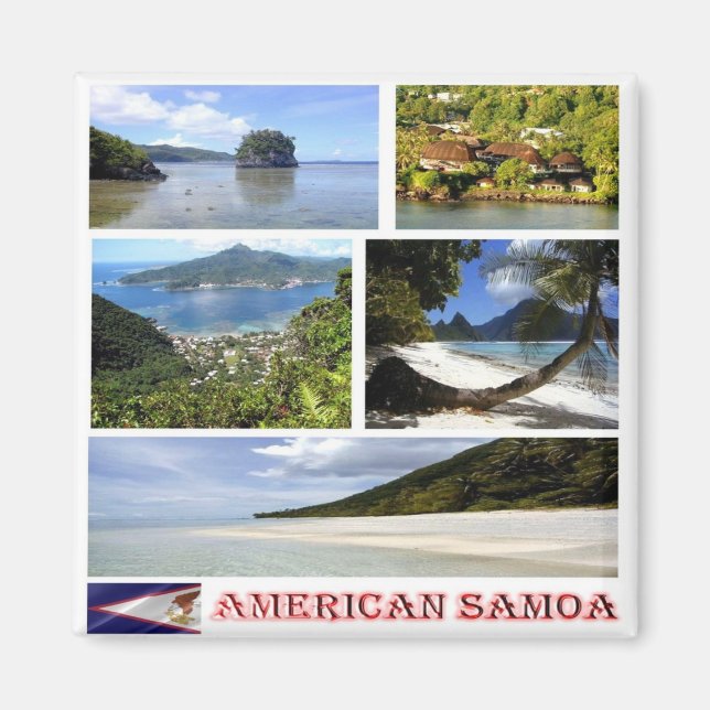 Íman zAS003 AMERICAN SAMOA, Oceânia, frigorífico (Frente)