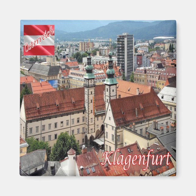 Íman zAT017 KLAGENFURT AM WÖRTHERSEE Áustria, Cordilhei (Frente)