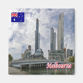 Íman zAU042 MELBOURNE, Queens Bridge, Austrália, Fridge