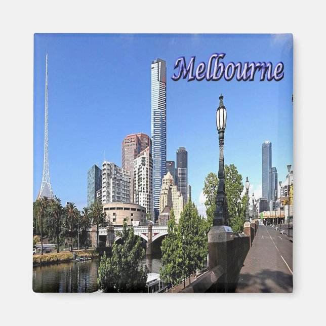 Íman zAU047 MELBOURNE, Austrália, Oceânia, frigorífico (Frente)