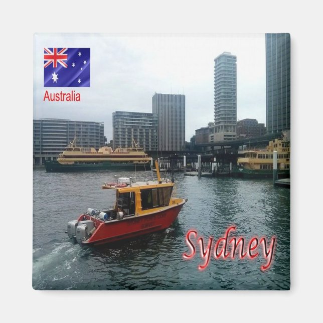 Íman zAU068 MELBOURNE, Austrália, Oceânia, frigorífico (Frente)