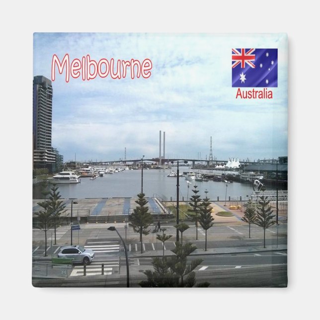 Íman zAU071 MELBOURNE, Austrália, Oceânia, frigorífico (Frente)
