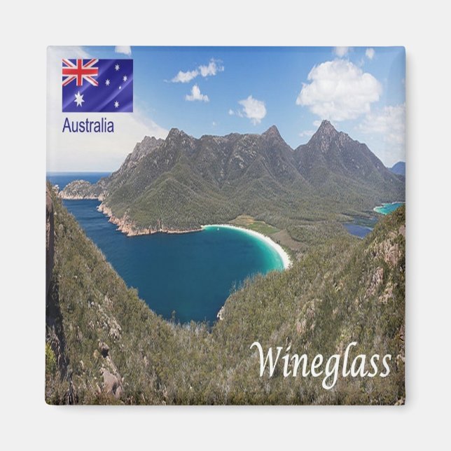 Íman zAU087 WENEGLASS BAY, Austrália, Oceânia, frigoríf (Frente)