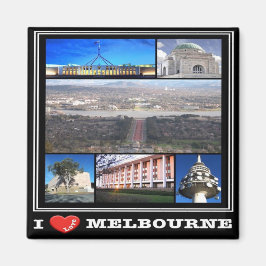 Íman zAU094 MELBOURNE, I Love, Mosaic, Austrália, Fridg