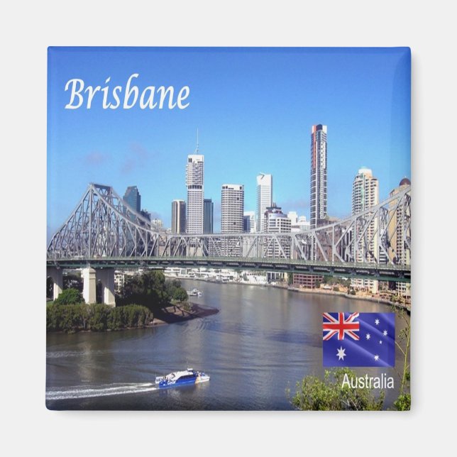Íman zAU103 BRISBANE, Austrália, Oceânia, frigorífico (Frente)