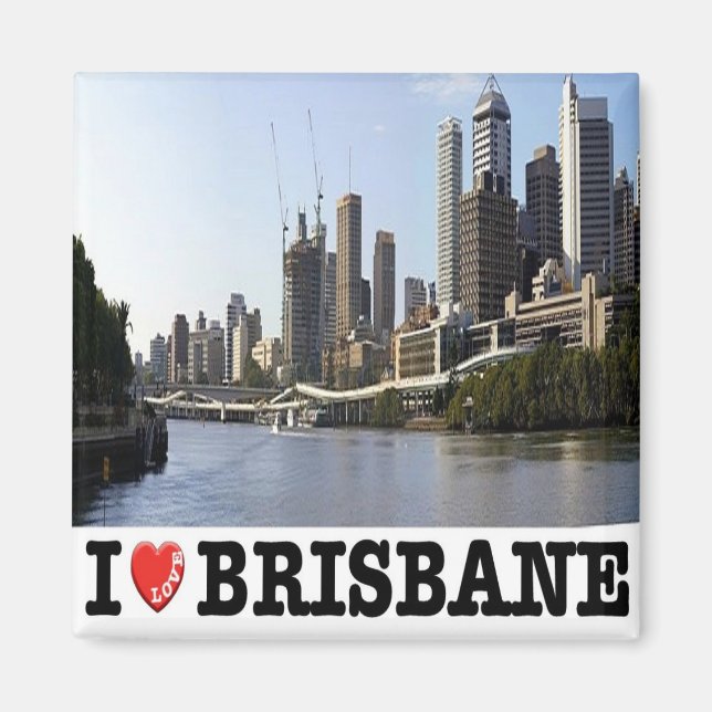 Íman zAU106 BRISBANE I Love, Austrália, Oceânia, frigor (Frente)