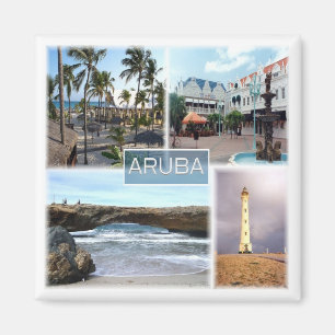 Íman zAW003 ARUBA, Mosaico, América, Fridge