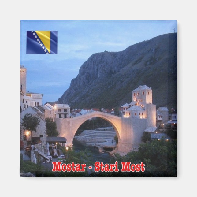 Íman zBA009 MOSTAR STARI MOST Bósnia e Herzegovina (Frente)