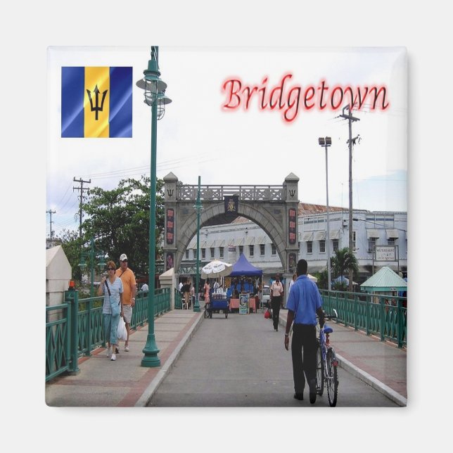 Íman zBB004 BRIDGETOWN, Barbados, América, frigorífico (Frente)
