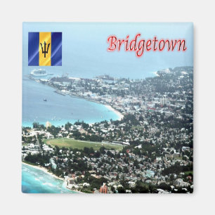 Íman zBB009 BRIDGETOWN, Vista aérea, Barbados, frigoríf