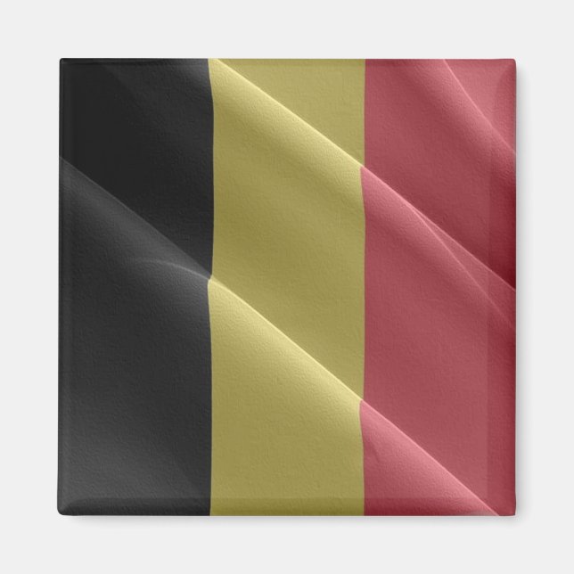 Íman zBE002 BELGIAN acenando FLAG Bélgica - Fridge (Frente)