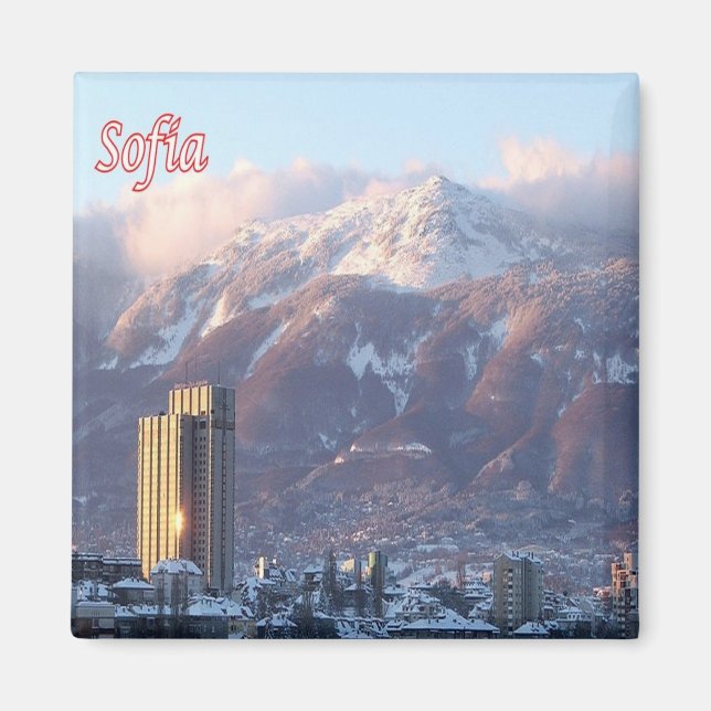 Íman zBG008 SOFIA Bulgária, frigorífico (Frente)