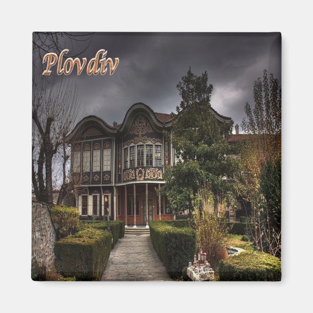 Íman zBG012 PLOVDIV Bulgária, frigorífico (Frente)