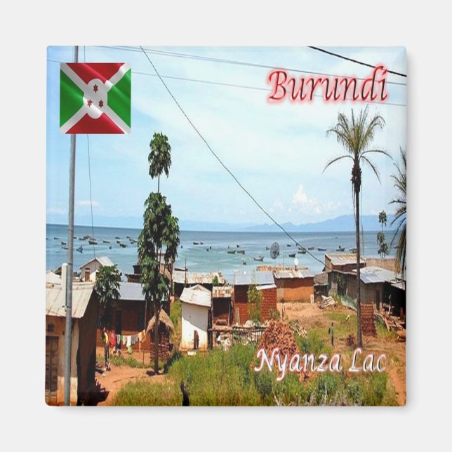 Íman zBI006 LAKE NYANZA, Burundi, África, geladeira (Frente)