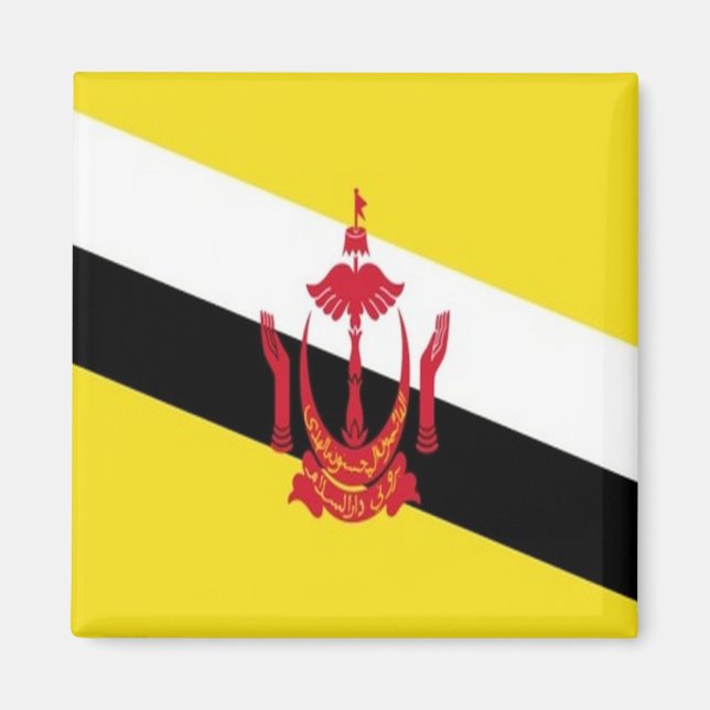 Íman zBN001 Bruneian FLAG Brunei, Imã de geladeira (Frente)
