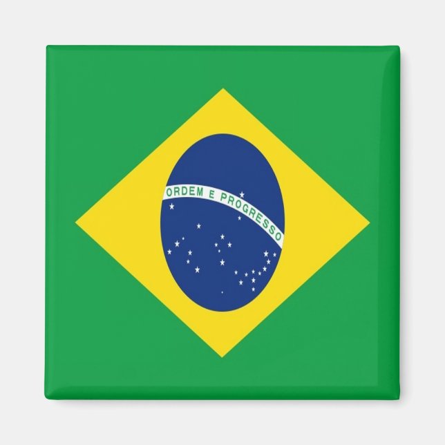 Íman zBR001 BRASIL FLAG, América, Fridge (Frente)