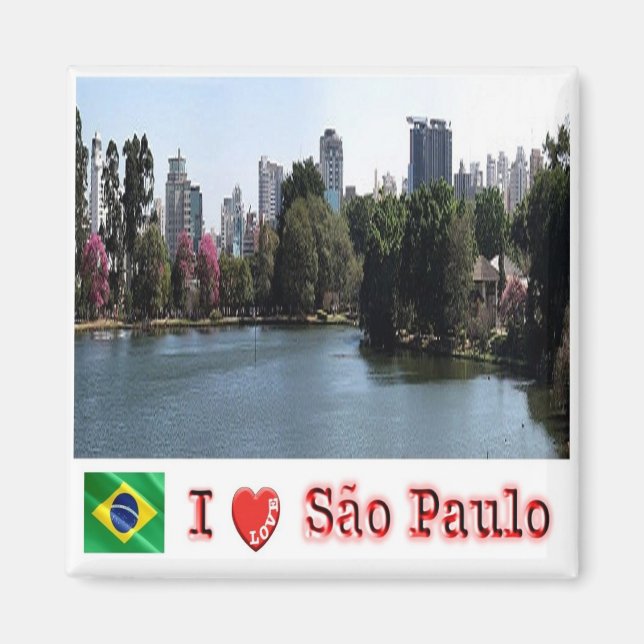 Íman zBR012 SÃO PAULO I Love, Brasil, Ibirapuera, Fridg (Frente)