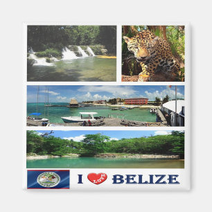 Íman zBZ004 BELIZE I Love, Mosaic, America, Fridge