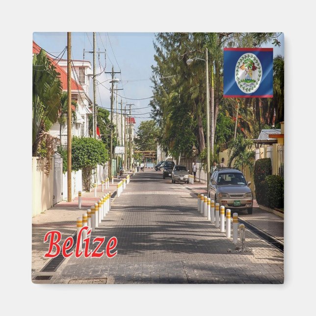 Íman zBZ009 BELIBE CITY, América, Fridge (Frente)