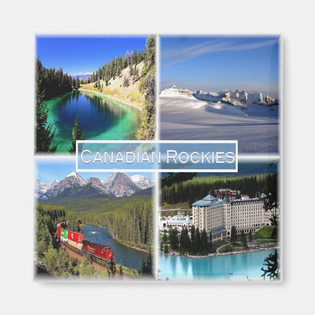 Íman zCA005 CANADÁ, Mosaico, América, frigorífico (Frente)