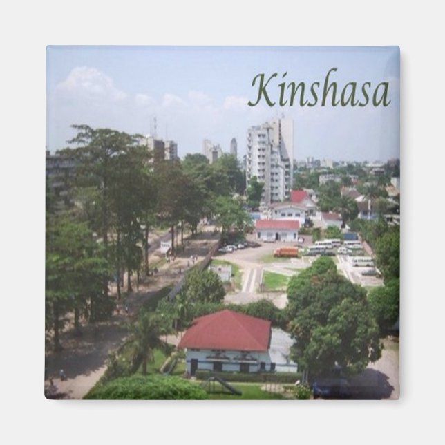 Íman zCD006 KINSHASA, CONGO, África, frigorífico (Frente)