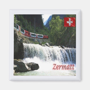 Íman zCH033 ZERMATT Panorama Suíça - Imã de geladeir