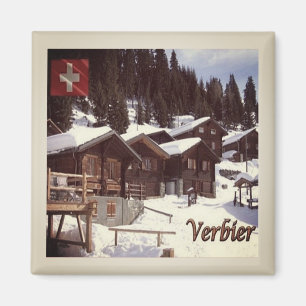 Íman zCH034 VERBIER Algodão suíço - Imã de geladeira