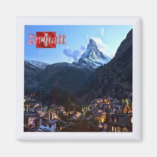 Íman zCH036 ZERMATT Panorama Swiss - Fridge Magnet