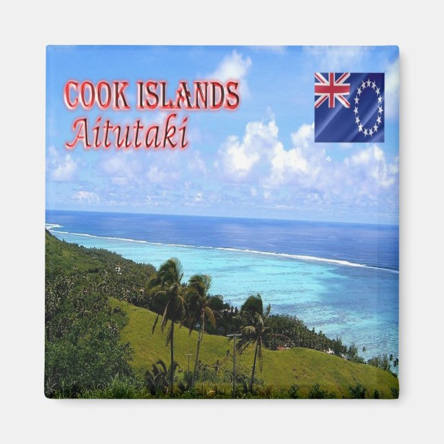 Íman zCK005 AITUTAKI, Ilhas Cook, Oceânia, frigorífico (Frente)