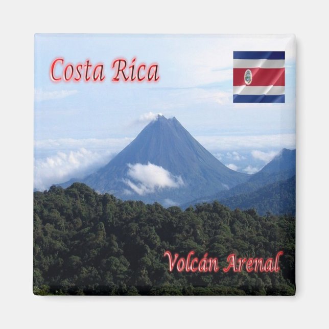 Íman zCR011 COSTA RICA, Volcan Arenal, América, Fridge (Frente)