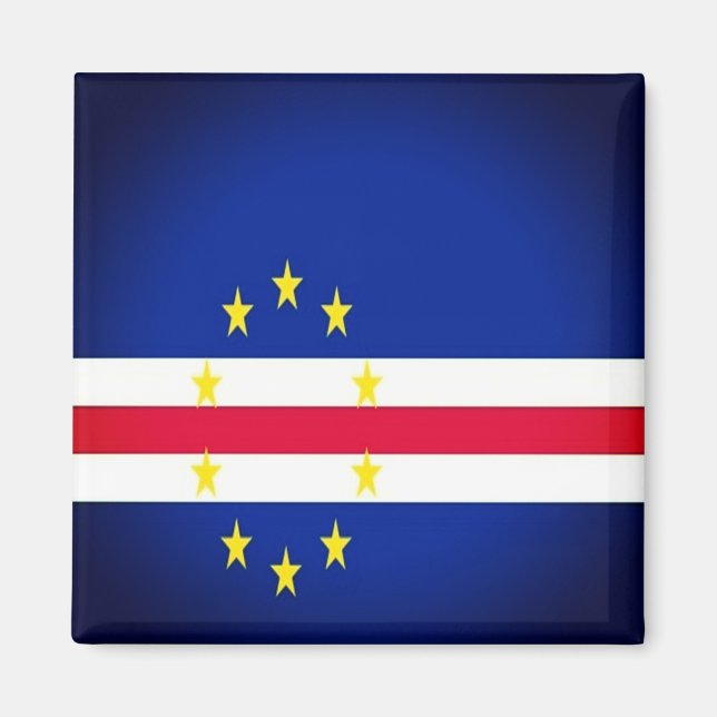 Íman zCV001 CAPE VERDE, FLAG, África, Fridge (Frente)