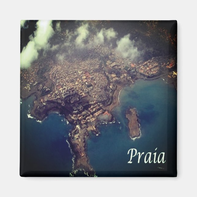 Íman zCV015 PRAIA, Cabo Verde, África, geladeira (Frente)