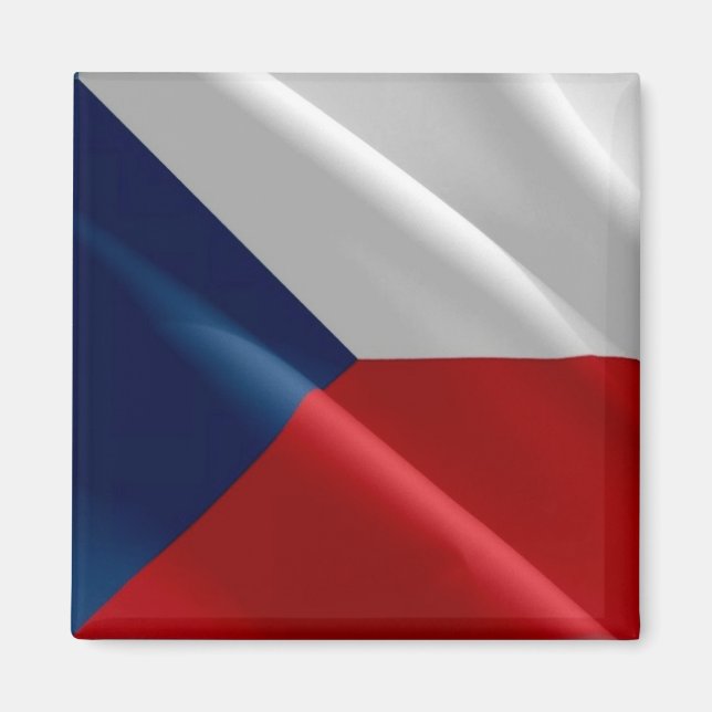 Íman zCZ002 WAVING FLAG da República Checa, frigorífico (Frente)