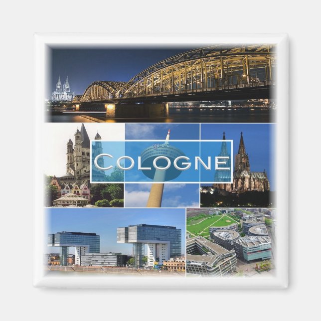Íman zDE016 COLOGNE KÖLN Alemanha - Fridge (Frente)